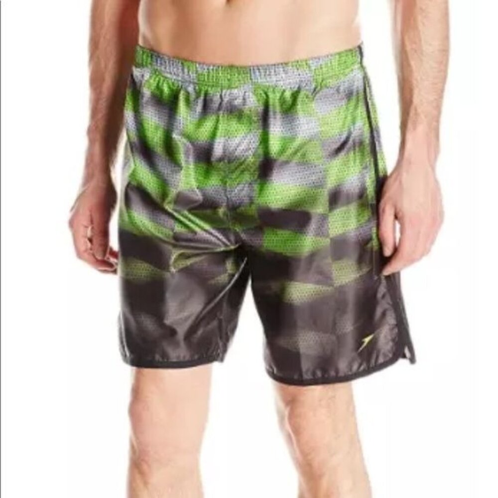 Speedo Mesh Blend Hydrovolley with Compression Jammer Swim Trunks Shorts X-Large